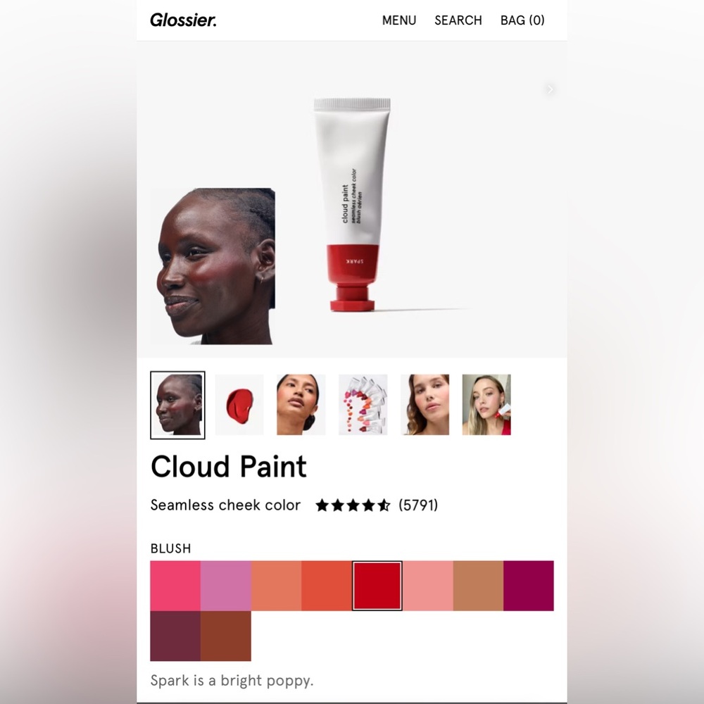 2 NEW *Unopened* Glossier Cloud Paint - Spark